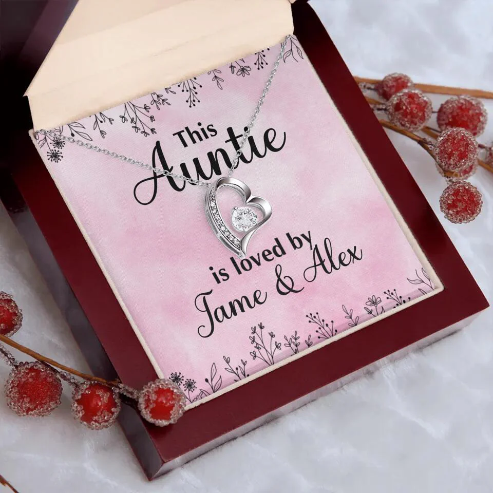 This Auntie Mom Granny is Loved By Kids Personalized Necklace - Image 27