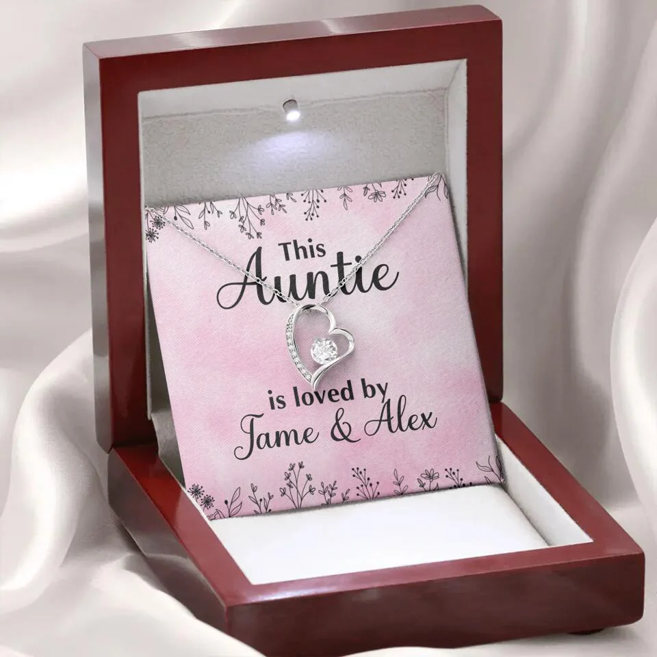 This Auntie Mom Granny is Loved By Kids Personalized Necklace - Image 28