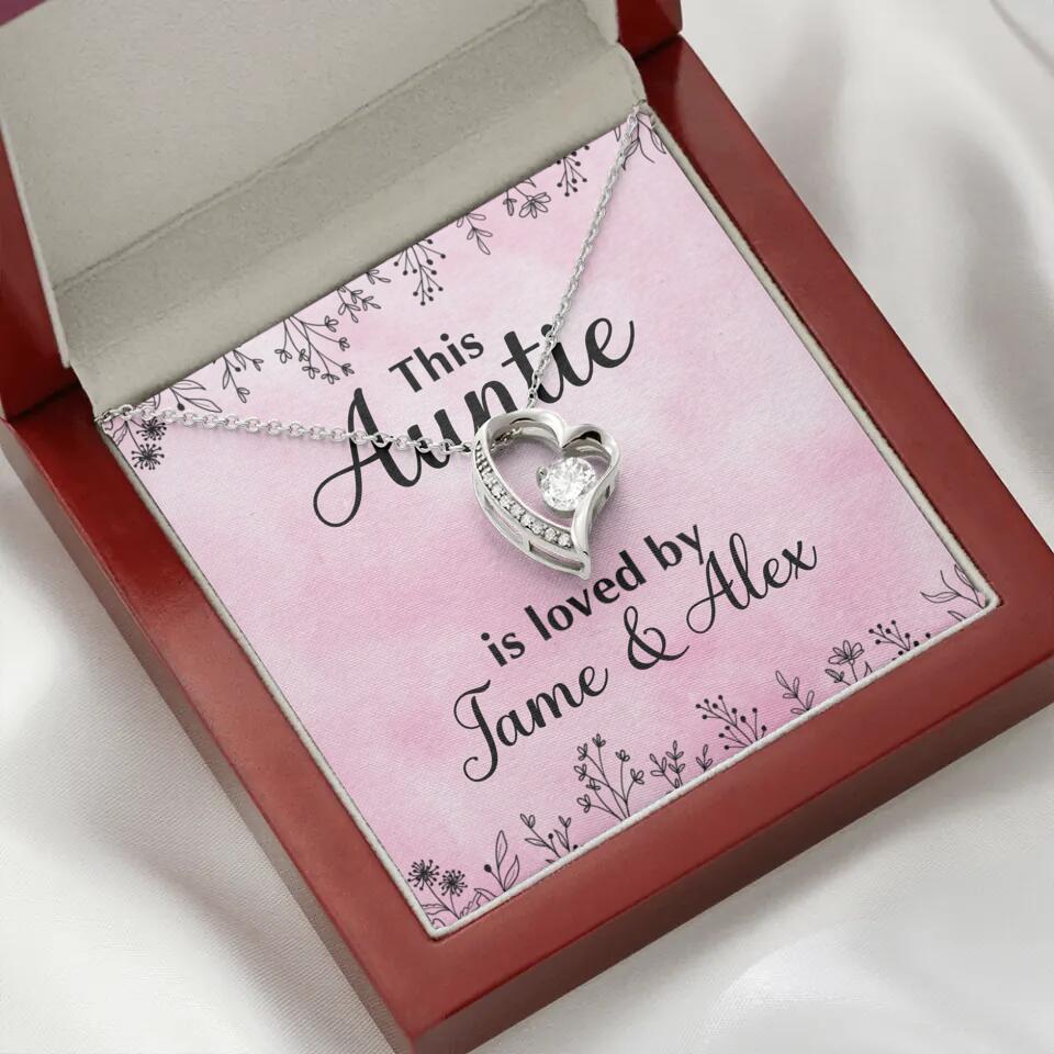 This Auntie Mom Granny is Loved By Kids Personalized Necklace - Image 29