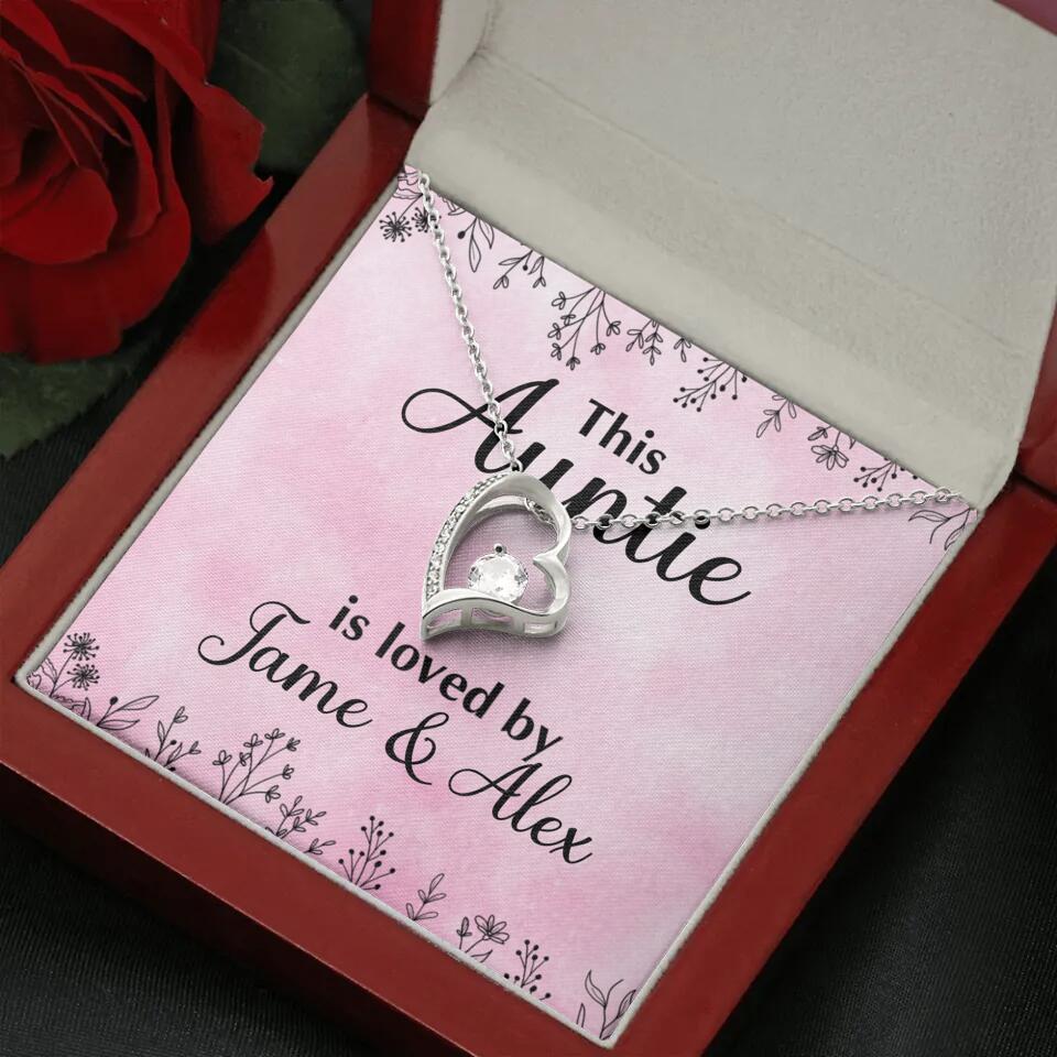 This Auntie Mom Granny is Loved By Kids Personalized Necklace - Image 31