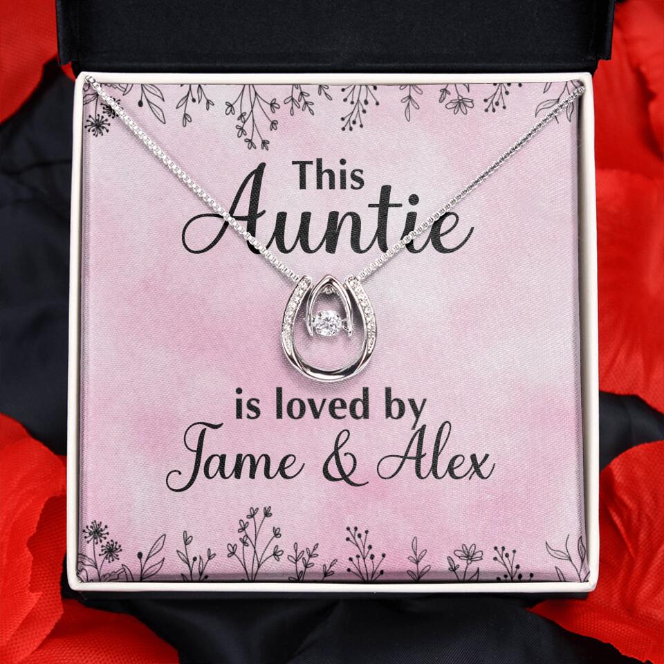 This Auntie Mom Granny is Loved By Kids Personalized Necklace - Image 35