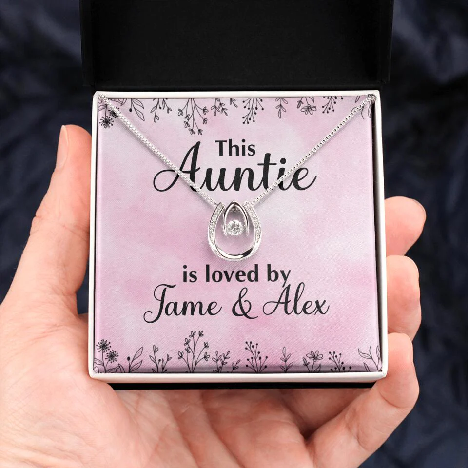 This Auntie Mom Granny is Loved By Kids Personalized Necklace - Image 36