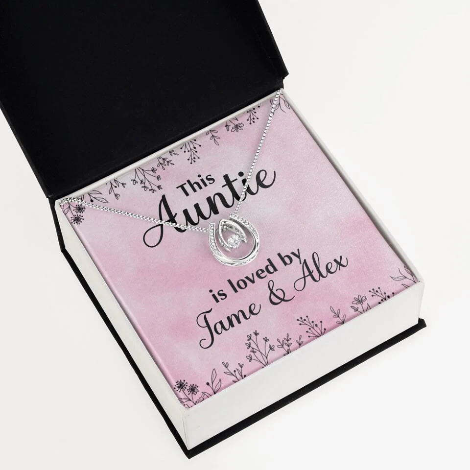 This Auntie Mom Granny is Loved By Kids Personalized Necklace - Image 37