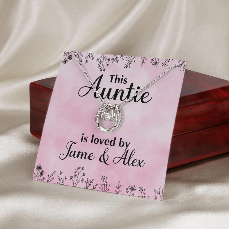 This Auntie Mom Granny is Loved By Kids Personalized Necklace - Image 43