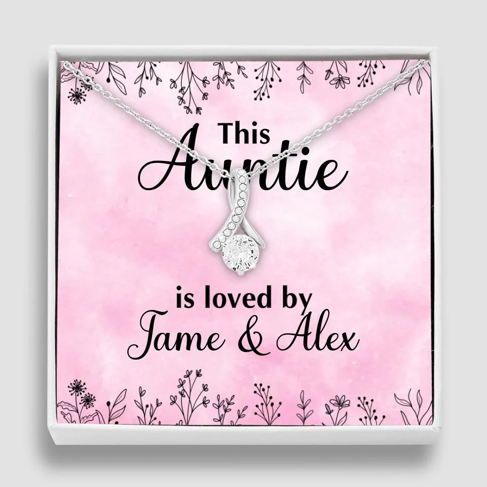 This Auntie Mom Granny is Loved By Kids Personalized Necklace - Image 45