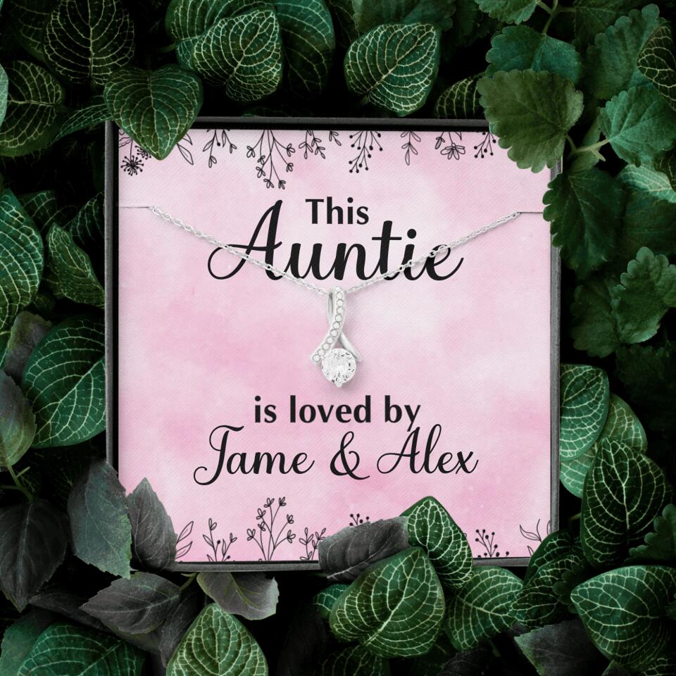 This Auntie Mom Granny is Loved By Kids Personalized Necklace - Image 47
