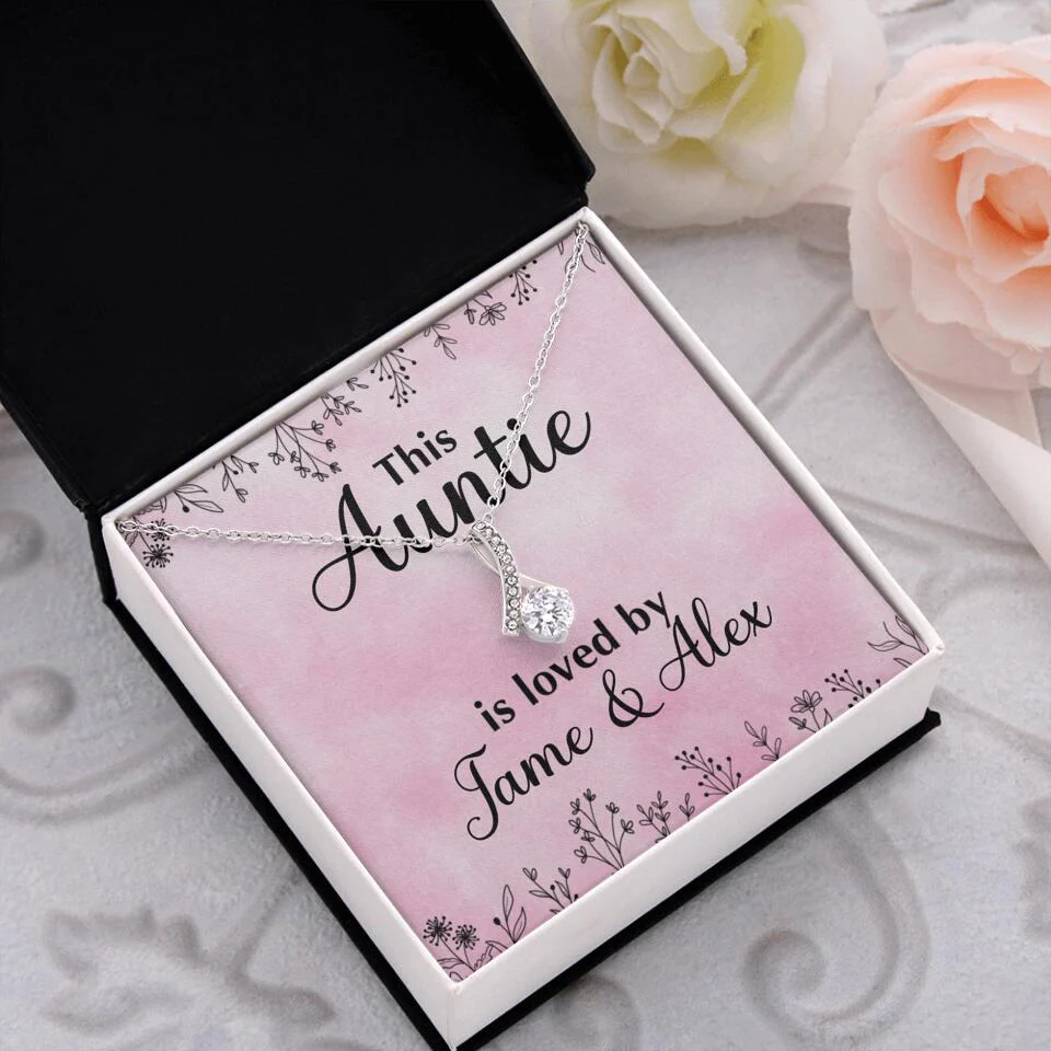 This Auntie Mom Granny is Loved By Kids Personalized Necklace - Image 48