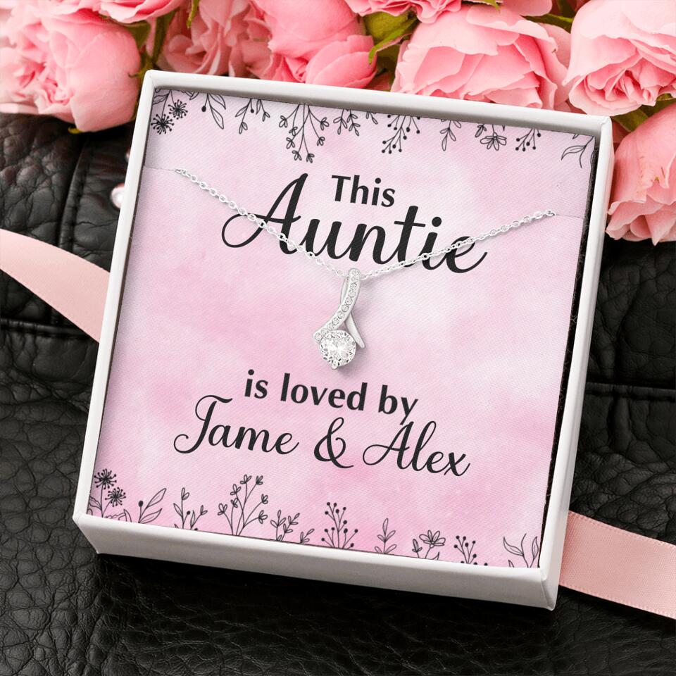 This Auntie Mom Granny is Loved By Kids Personalized Necklace - Image 49