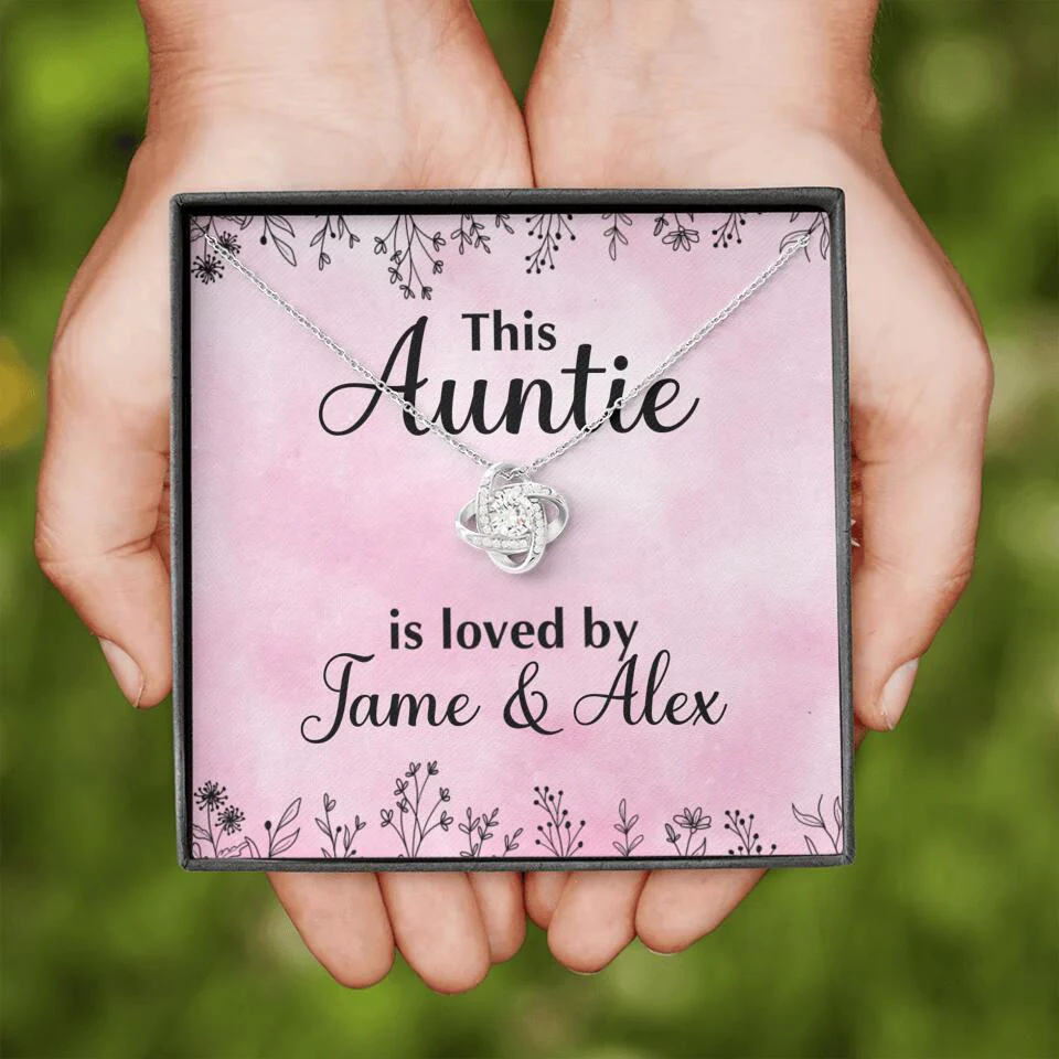 This Auntie Mom Granny is Loved By Kids Personalized Necklace - Image 5