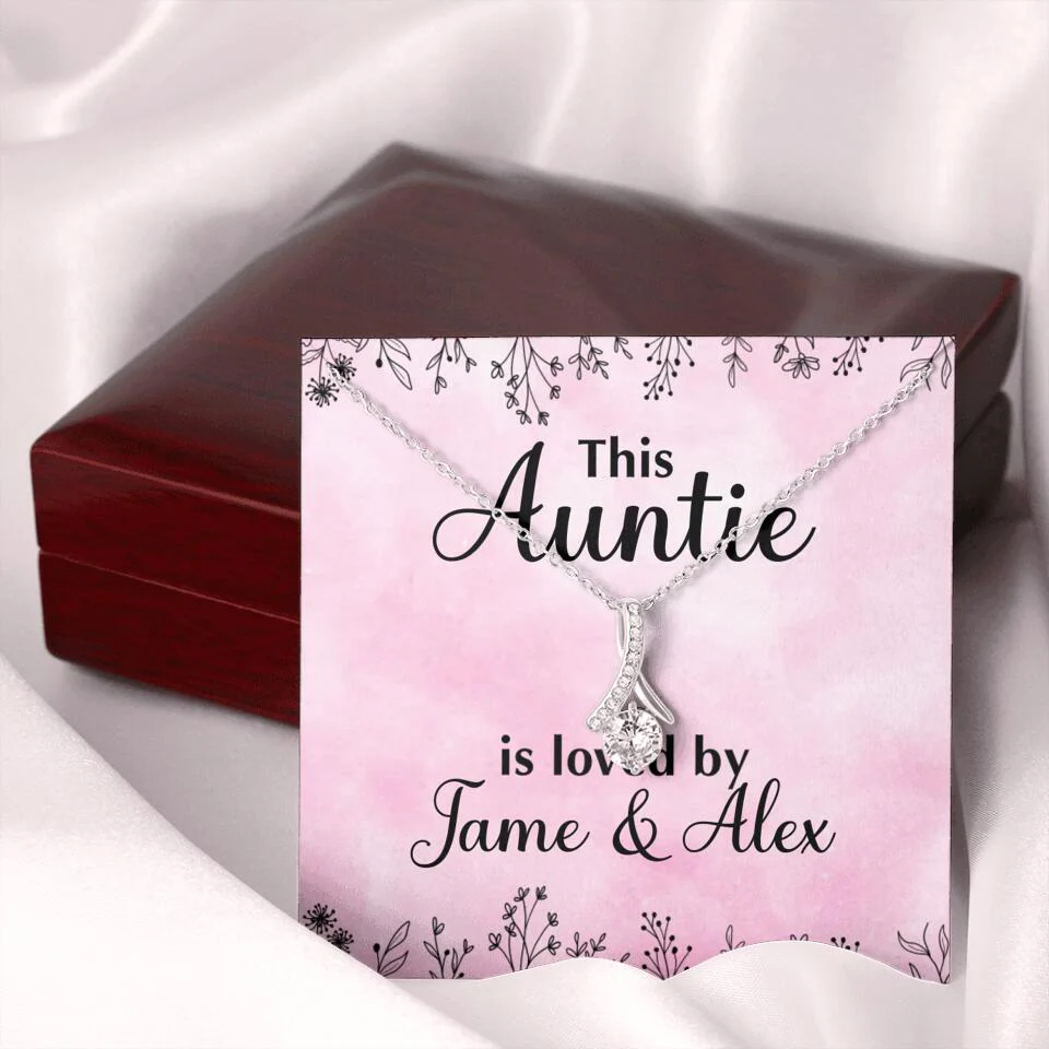 This Auntie Mom Granny is Loved By Kids Personalized Necklace - Image 52