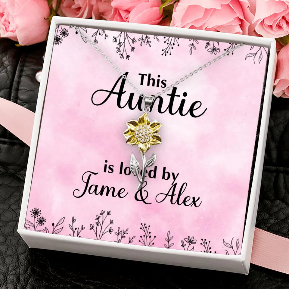 This Auntie Mom Granny is Loved By Kids Personalized Necklace - Image 64