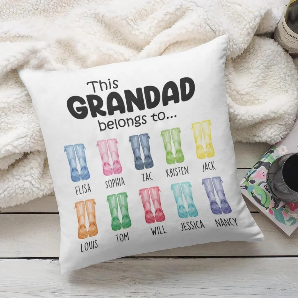 This Grandad Belong To - Personalized Pillow - Birthday Gift For Grandpa - Image 6