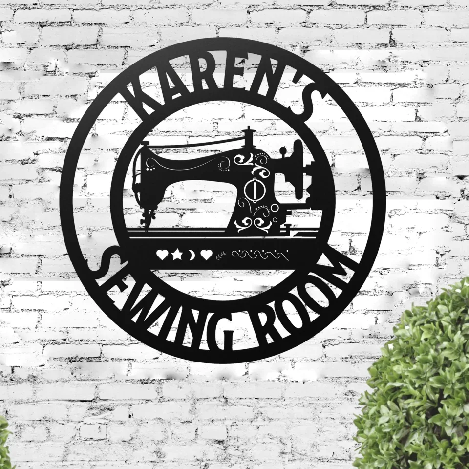 This Is My Sewing Room - Personalized Cut Metal Sign - Gift for Sewing Lovers, Sewers - Image 4