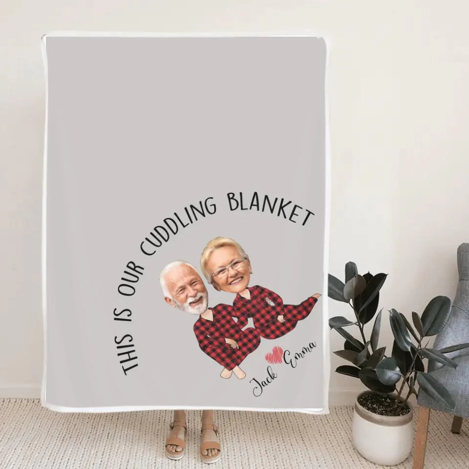 This Is Our Cuddling Blanket Custom Blanket Anniversary Gift For Couples - Image 4