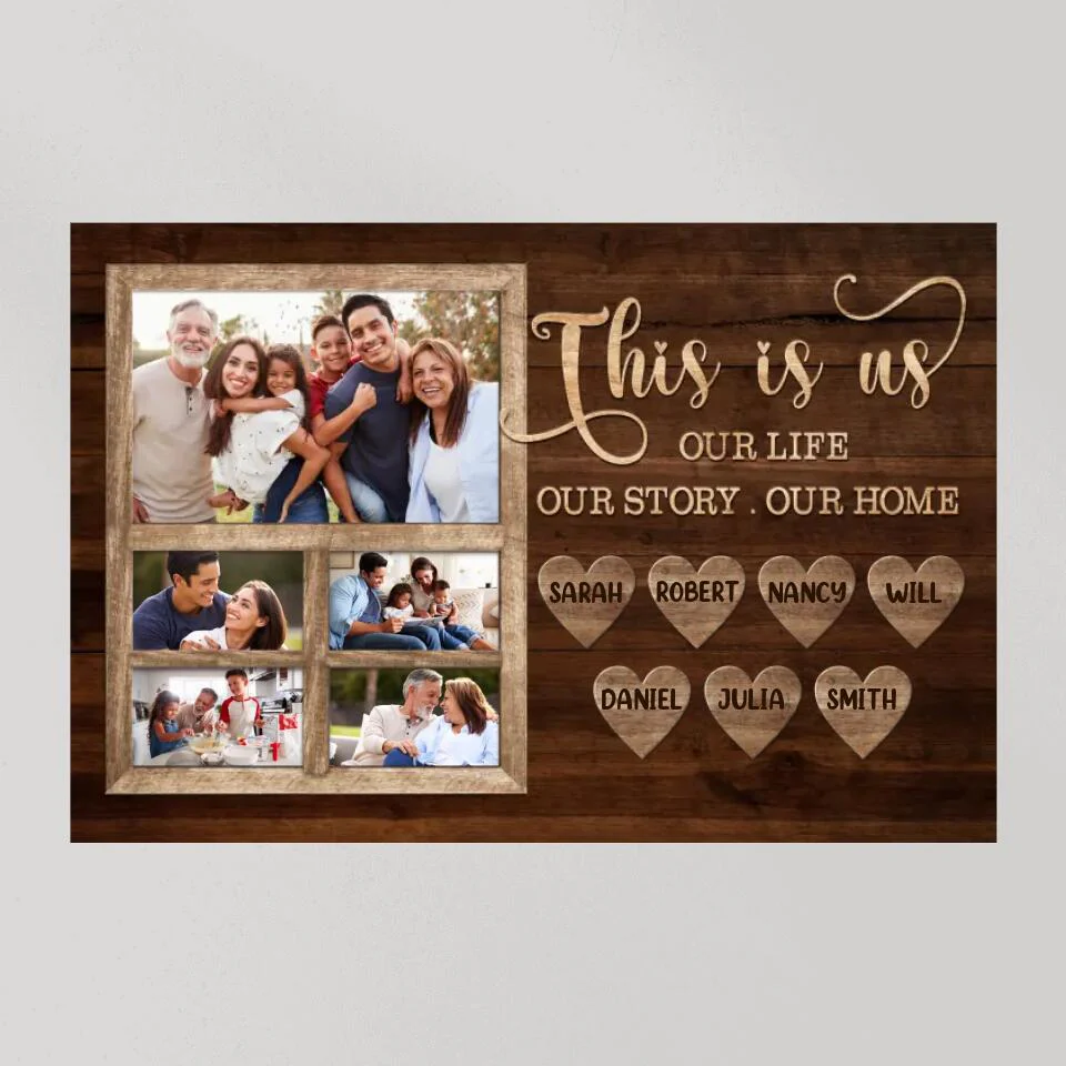 This Is Us Our Life Our Story Our Home Custom Canvas Poster Family Gift - Image 11