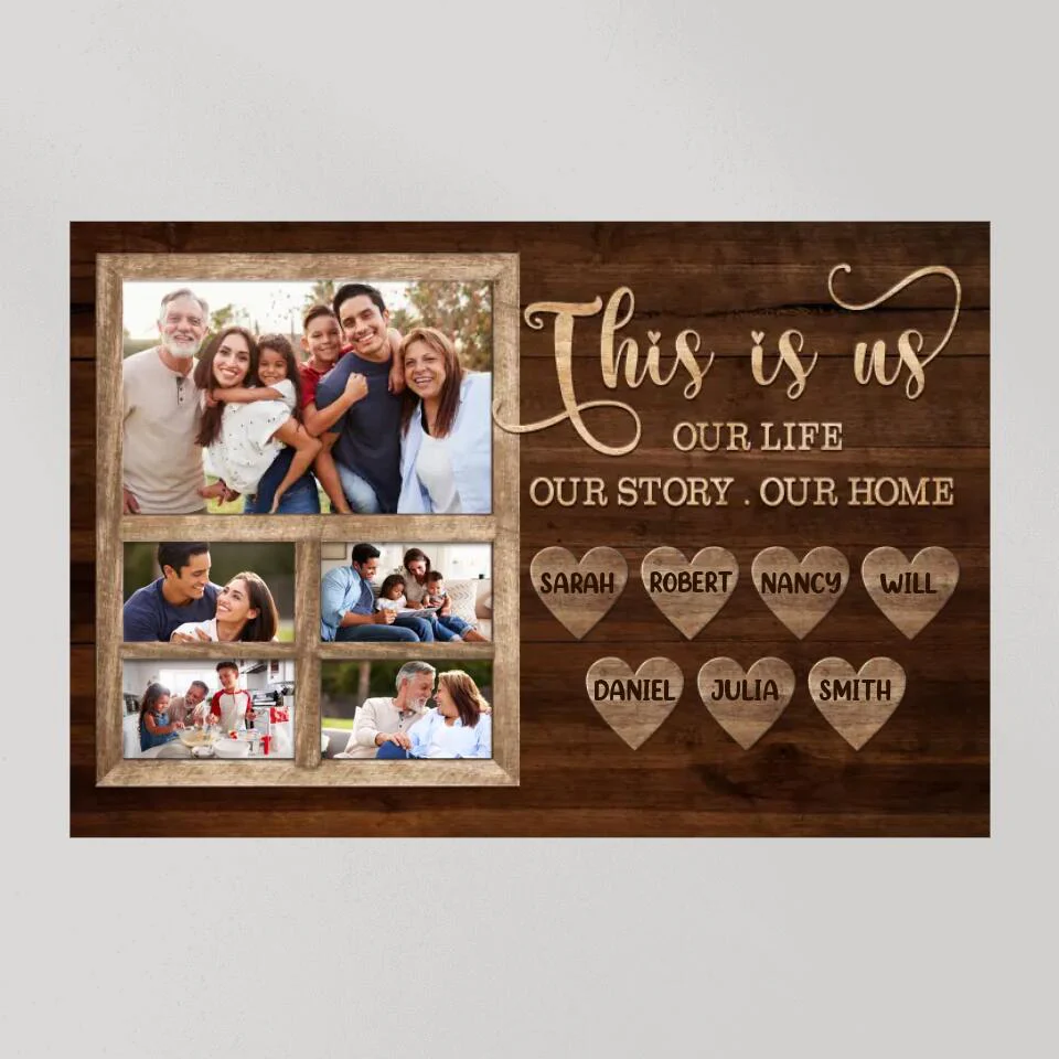This Is Us Our Life Our Story Our Home Custom Canvas Poster Family Gift - Image 12