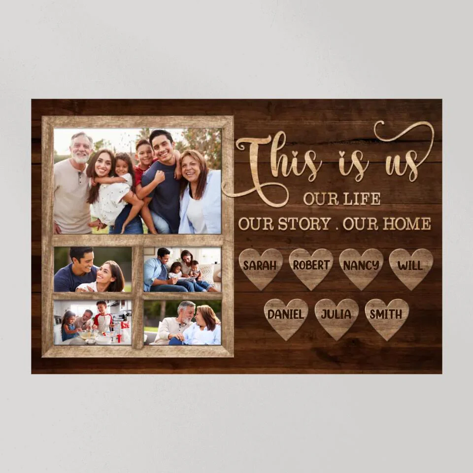 This Is Us Our Life Our Story Our Home Custom Canvas Poster Family Gift - Image 13