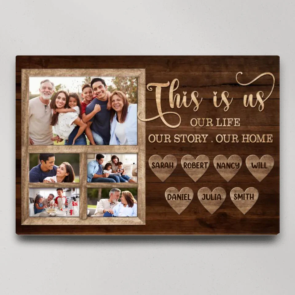 This Is Us Our Life Our Story Our Home Custom Canvas Poster Family Gift - Image 2