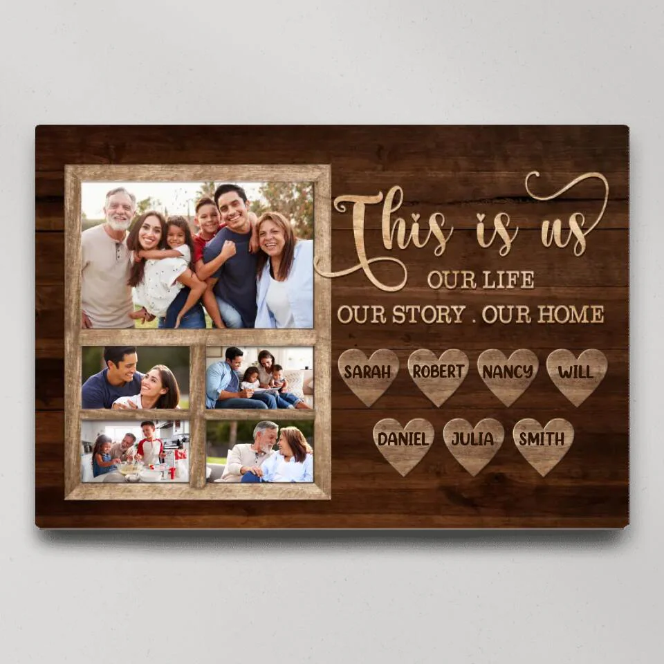 This Is Us Our Life Our Story Our Home Custom Canvas Poster Family Gift - Image 4