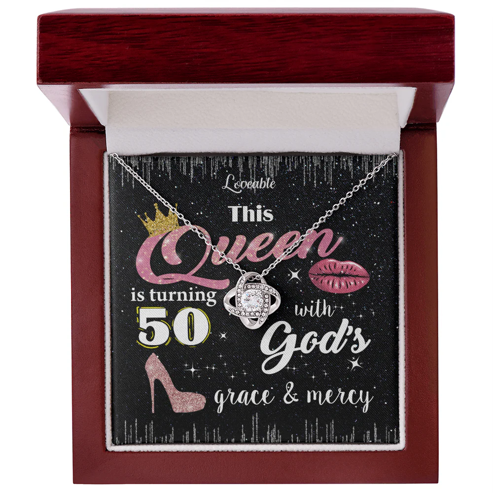 This Queen Is Turning 50 Necklace Birthday Gift For Her - Image 4