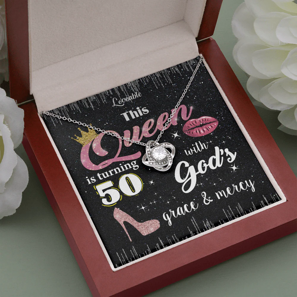 This Queen Is Turning 50 Necklace Birthday Gift For Her - Image 5