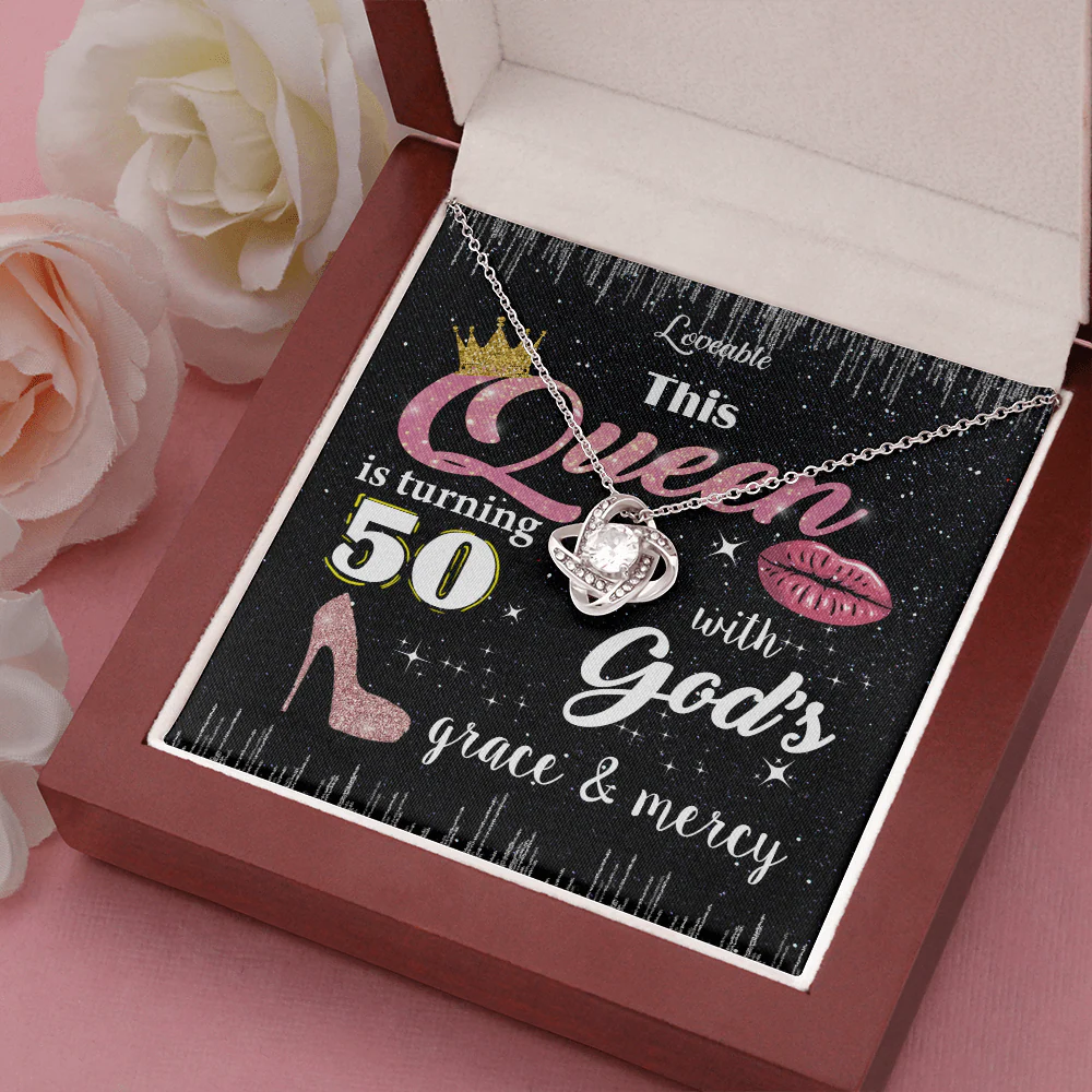 This Queen Is Turning 50 Necklace Birthday Gift For Her - Image 6