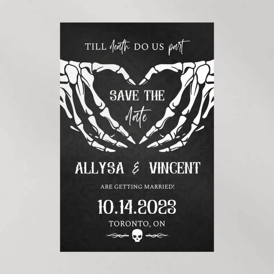 Till Death Do Us Apart, Personalized canvas Wall Art, Gift For Wedding Gift On Halloween | 308IHPNPCA1001 - Image 10