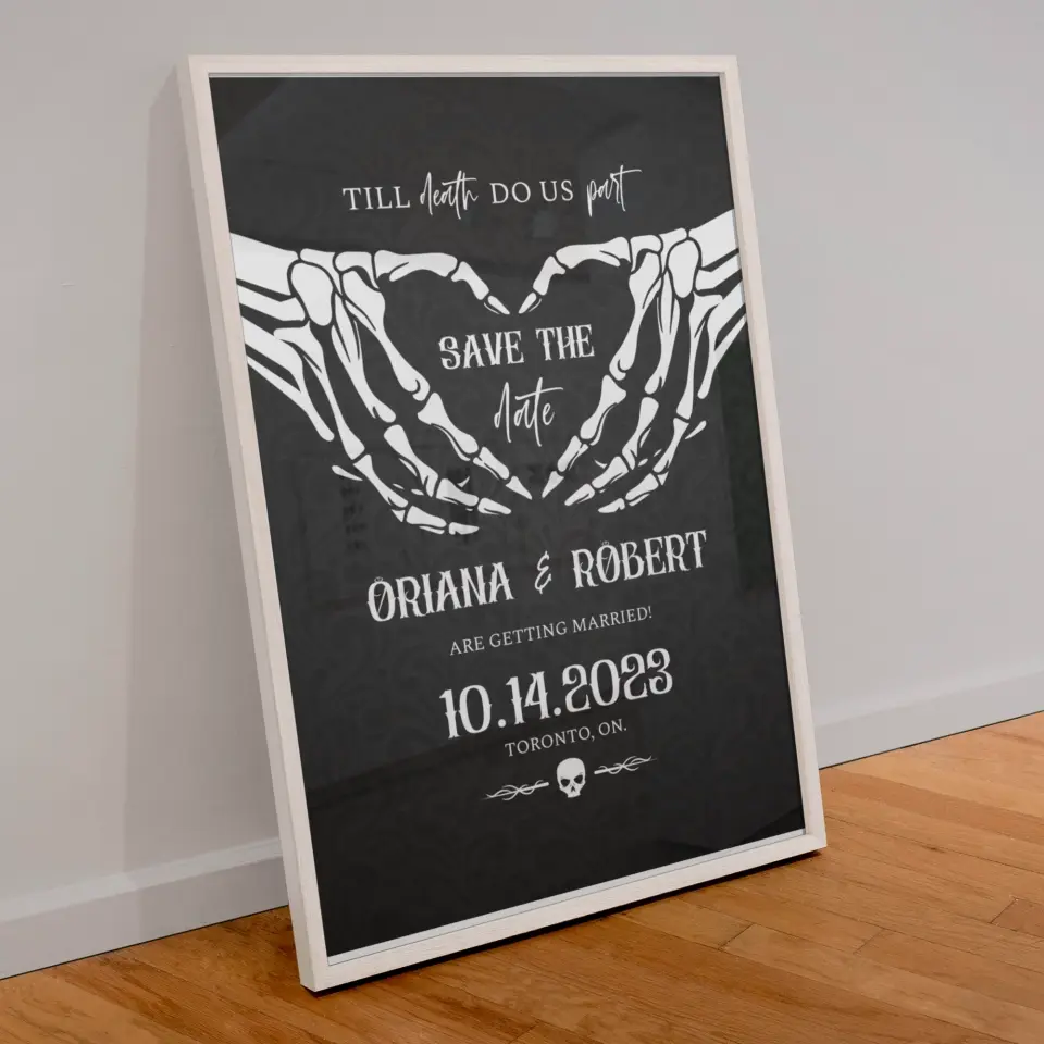 Till Death Do Us Apart, Personalized canvas Wall Art, Gift For Wedding Gift On Halloween | 308IHPNPCA1001 - Image 11