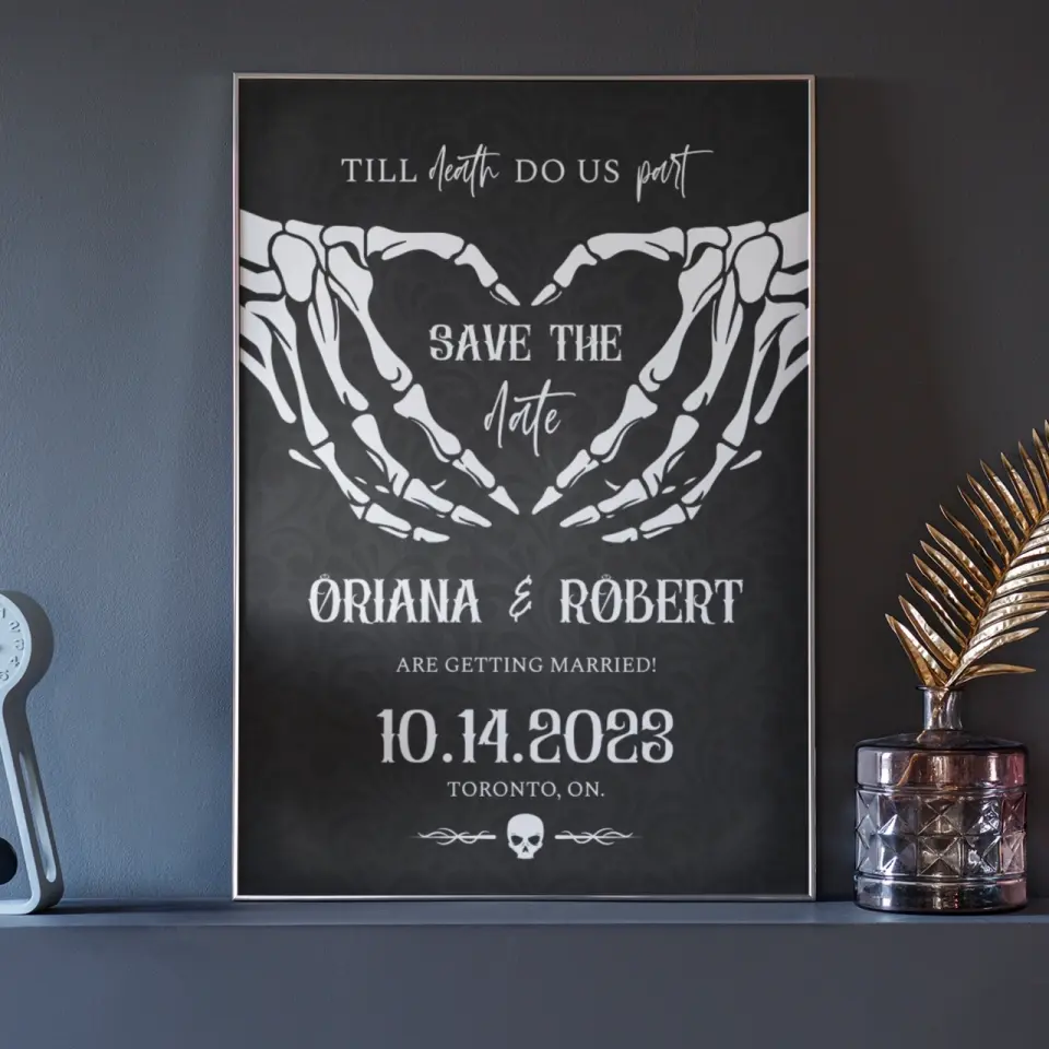 Till Death Do Us Apart, Personalized canvas Wall Art, Gift For Wedding Gift On Halloween | 308IHPNPCA1001 - Image 12