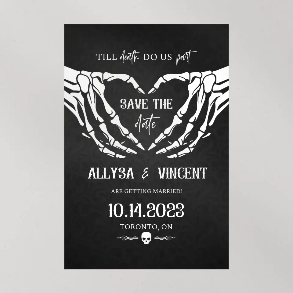 Till Death Do Us Apart, Personalized canvas Wall Art, Gift For Wedding Gift On Halloween | 308IHPNPCA1001 - Image 8