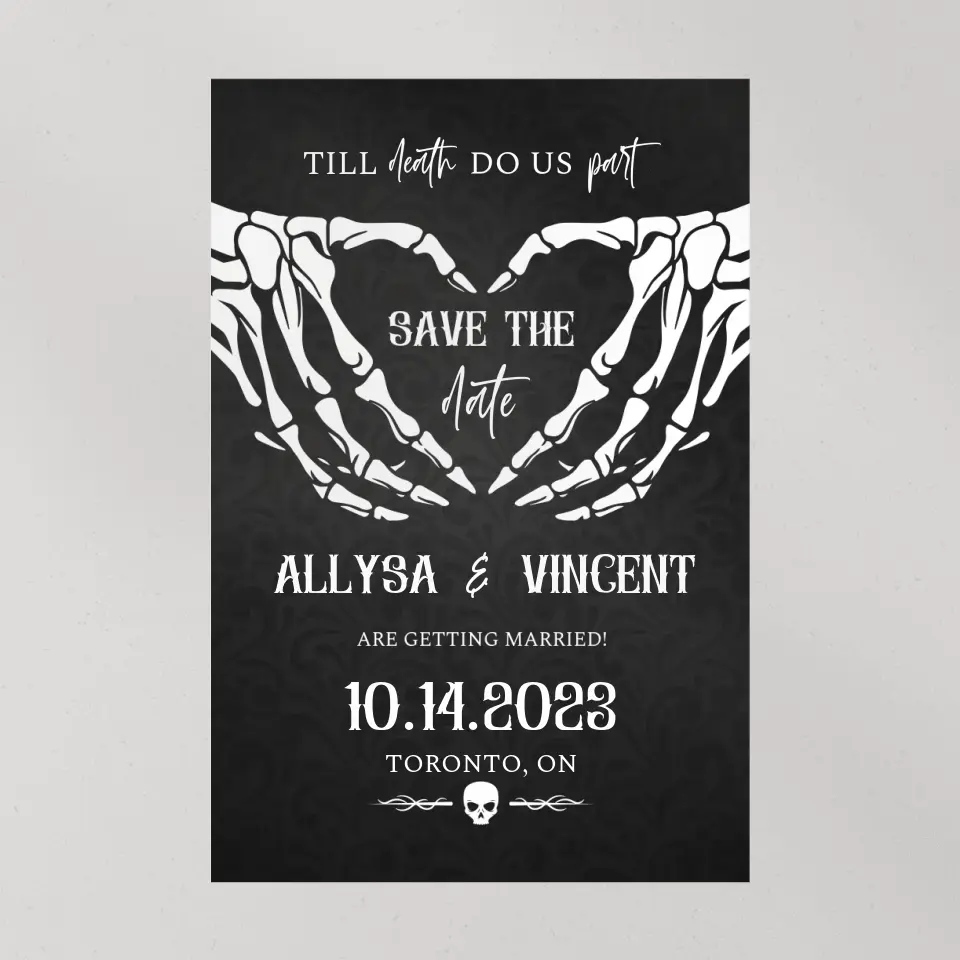 Till Death Do Us Apart, Personalized canvas Wall Art, Gift For Wedding Gift On Halloween | 308IHPNPCA1001 - Image 9