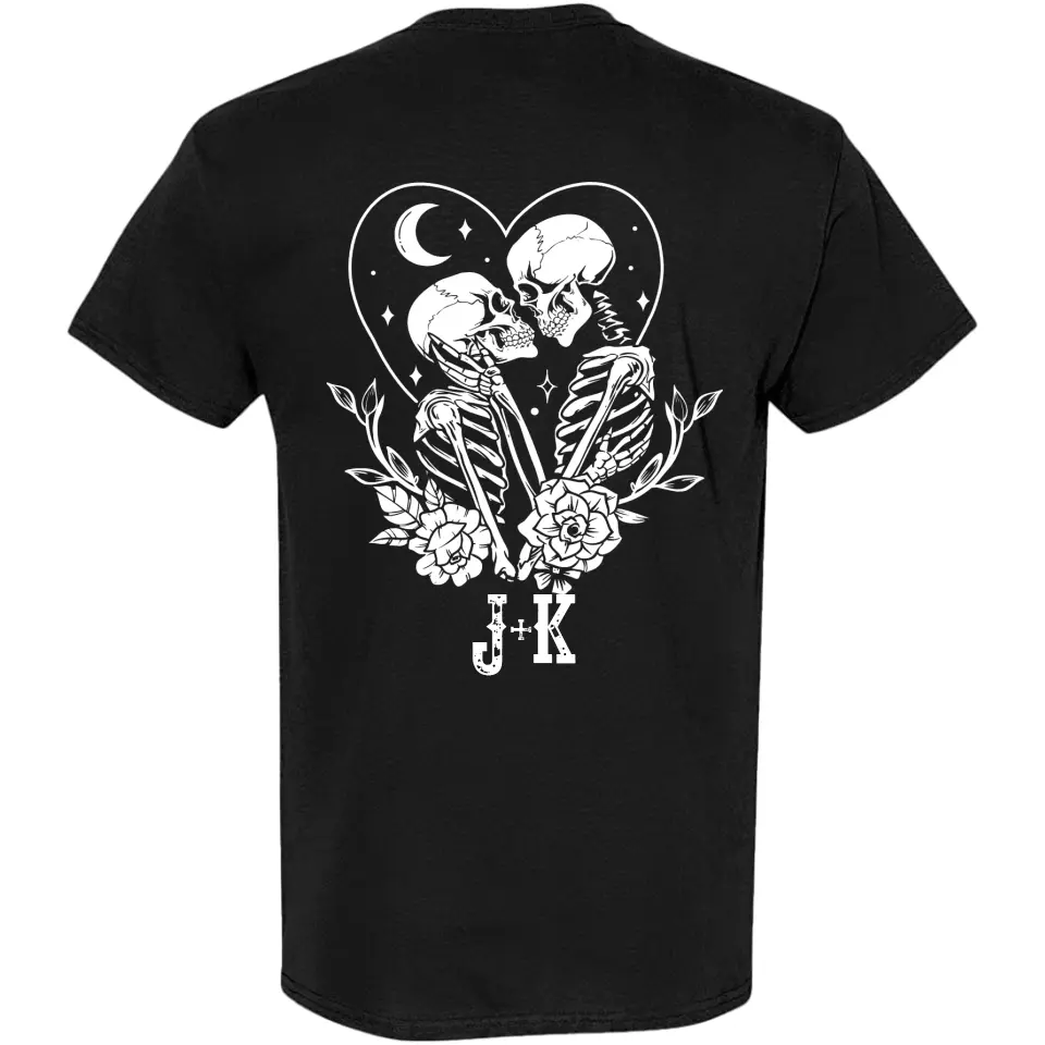 Till Death Do Us Apart Personalized G500 T-Shirt Gift For Couple - Image 3