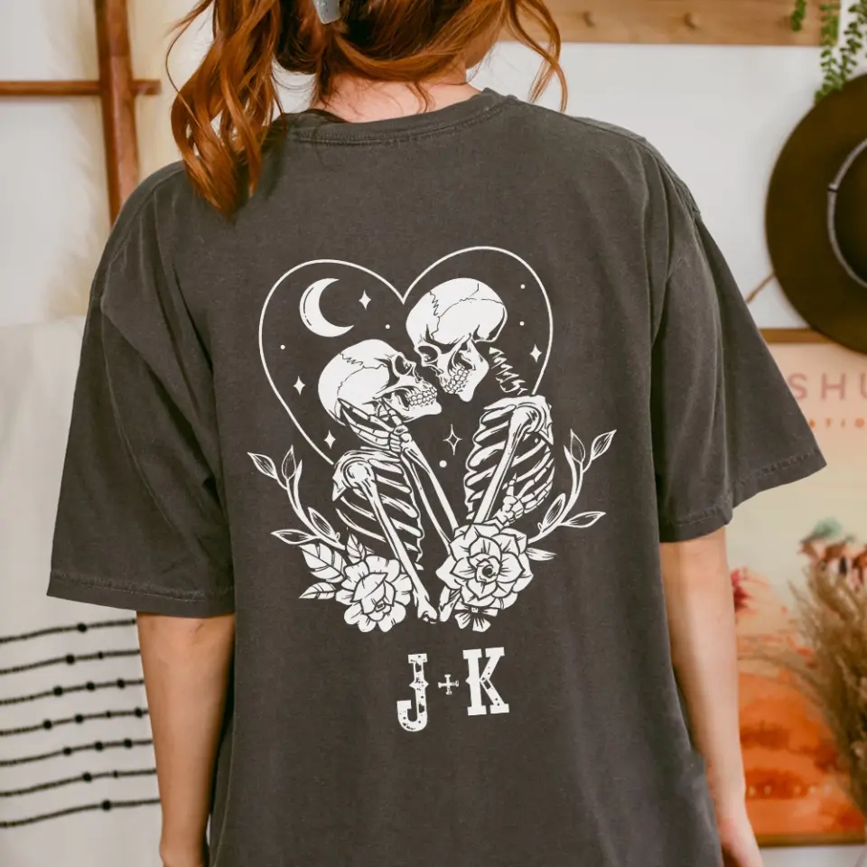 Till Death Do Us Apart Personalized G500 T-Shirt Gift For Couple - Image 5
