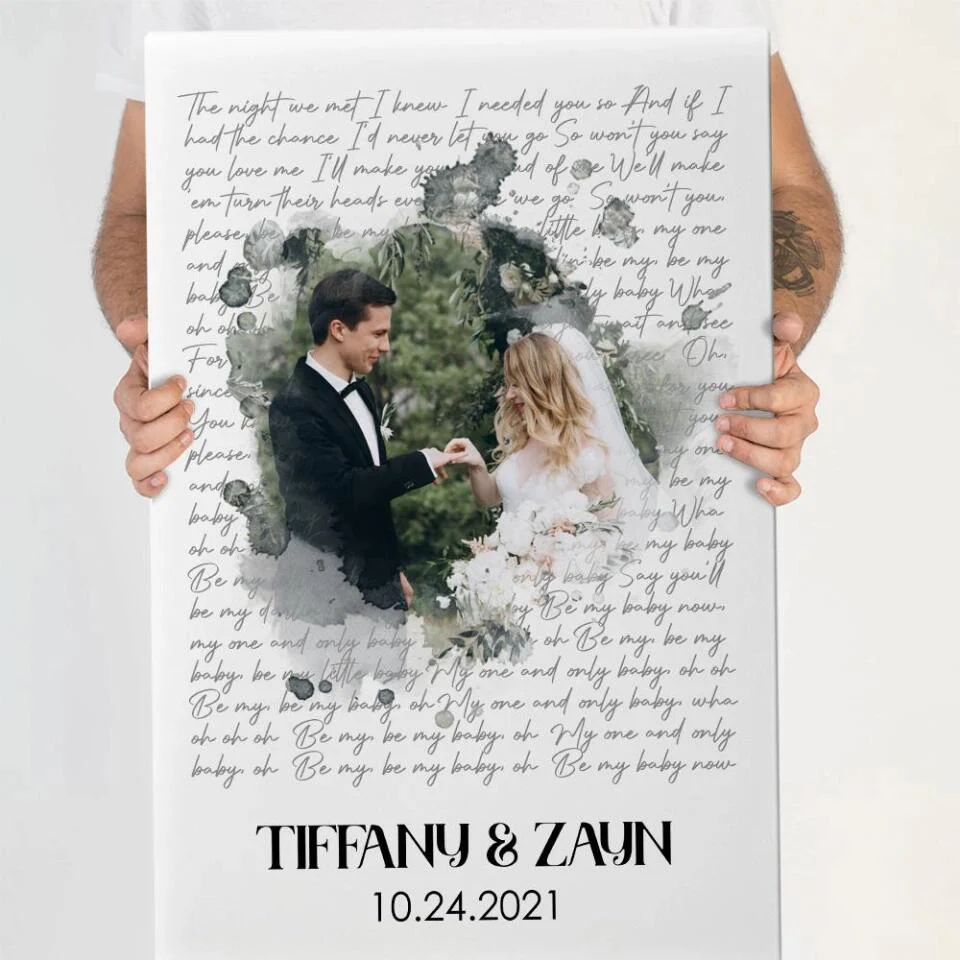 Time Fade Away Meaningful Song Lyrics Custom Canvas Poster Anniversary Gift For Couples - Image 12