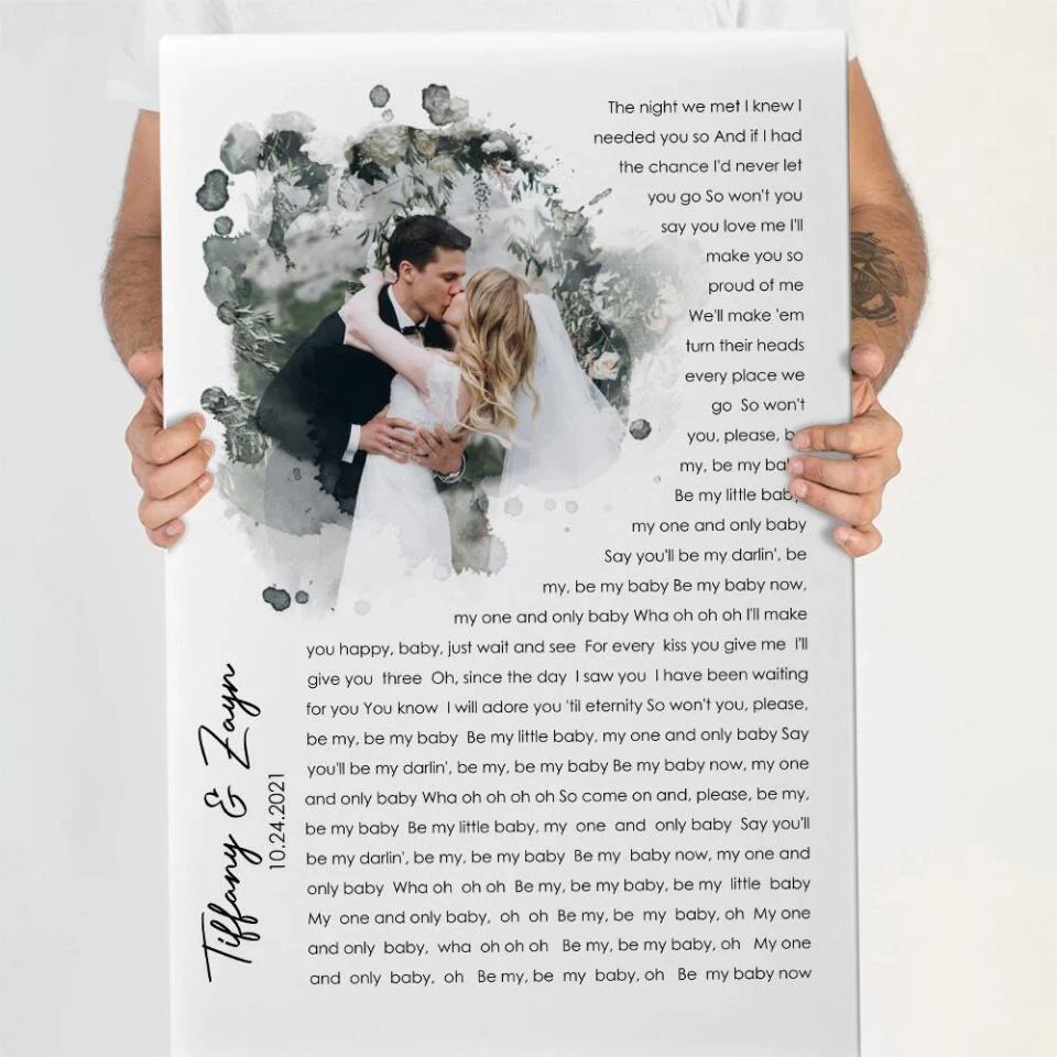 Time Fade Away Meaningful Song Lyrics Custom Canvas Poster Anniversary Gift For Couples - Image 15