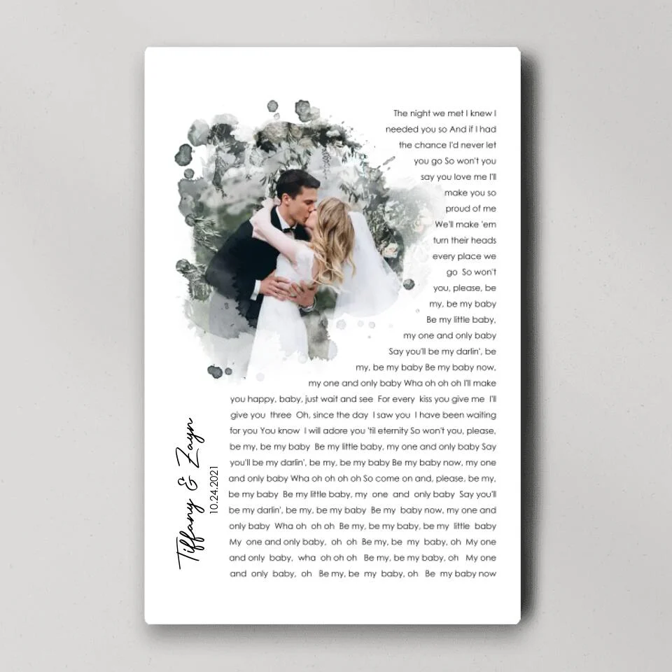 Time Fade Away Meaningful Song Lyrics Custom Canvas Poster Anniversary Gift For Couples - Image 7
