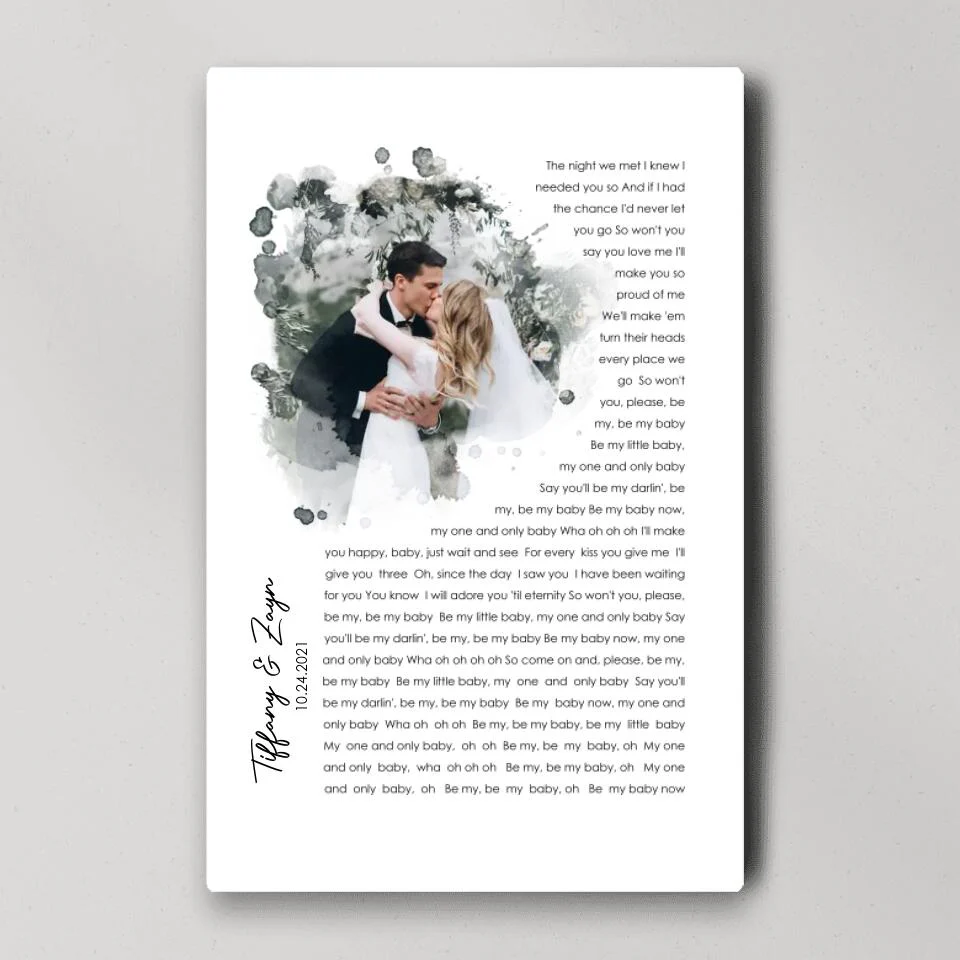 Time Fade Away Meaningful Song Lyrics Custom Canvas Poster Anniversary Gift For Couples - Image 8
