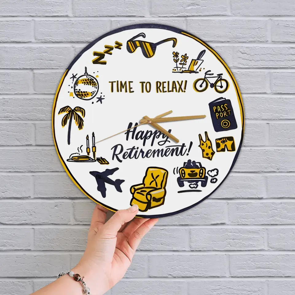 Time To Relax Happy Retirement Special Wall Clock - Image 3