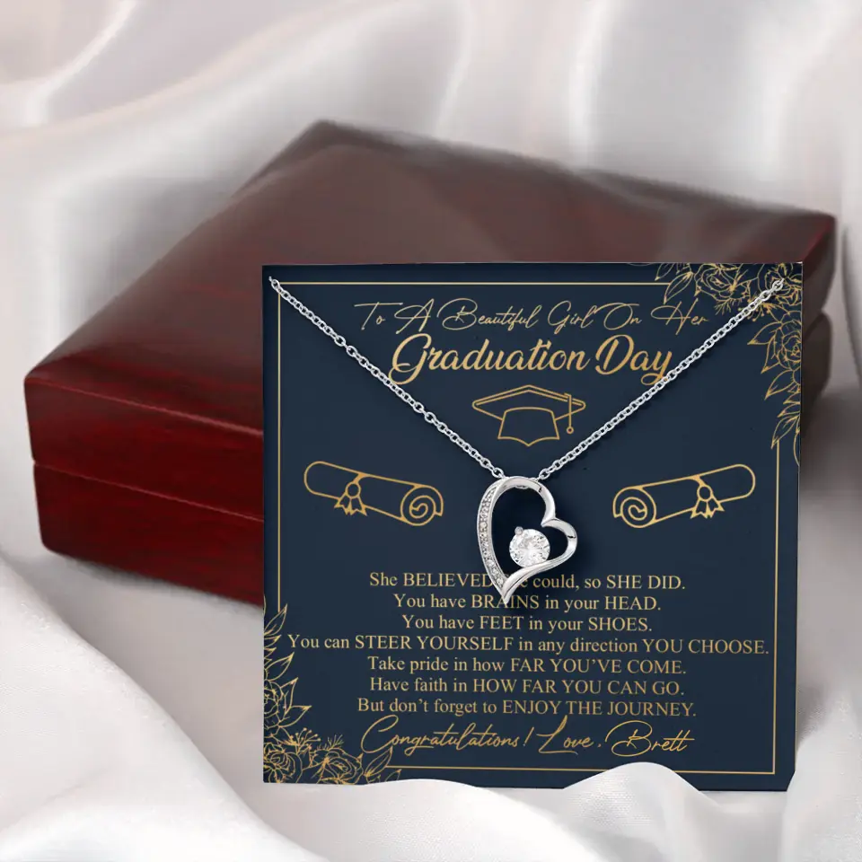 To A Beautiful Girl On Her Graduation Day Custom Necklace Graduation Gift For Her - Image 20