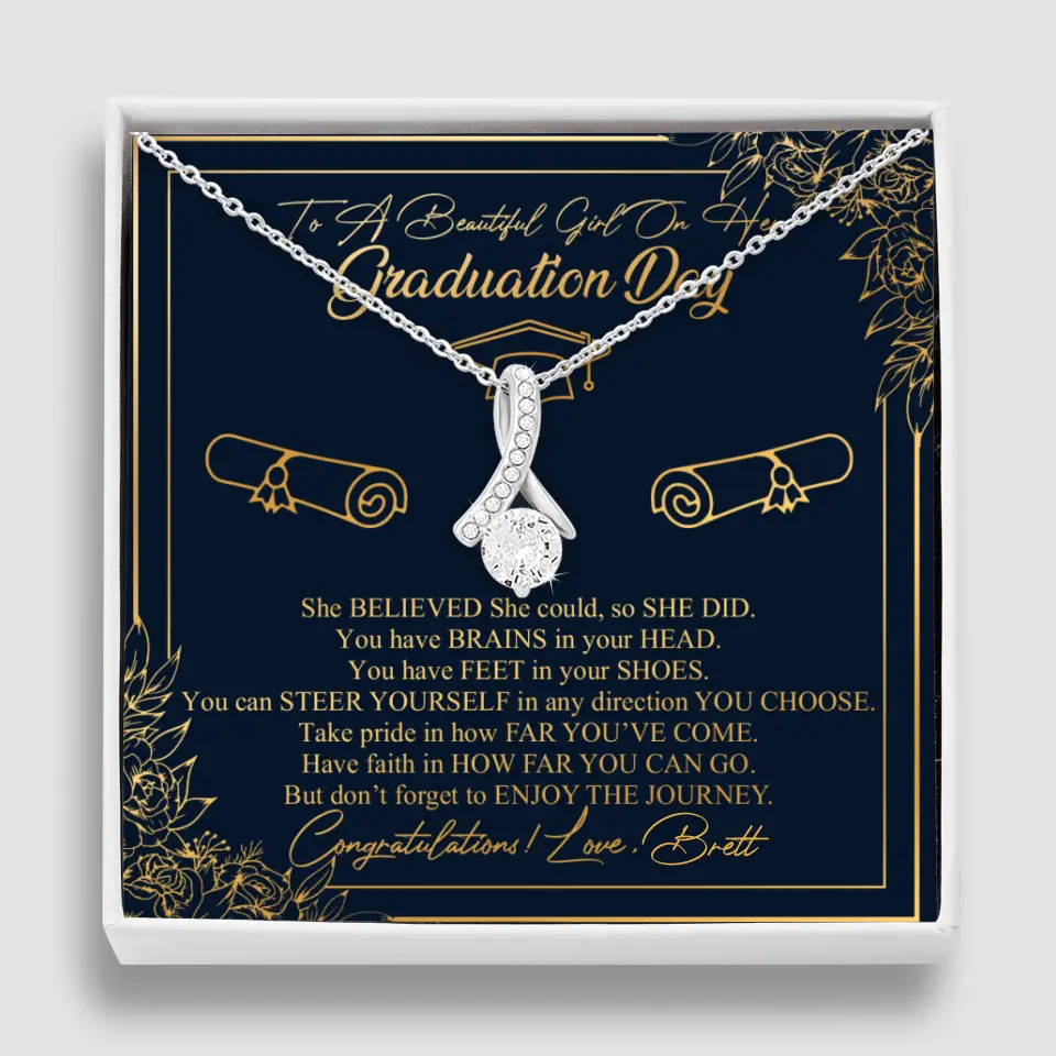 To A Beautiful Girl On Her Graduation Day Custom Necklace Graduation Gift For Her - Image 33