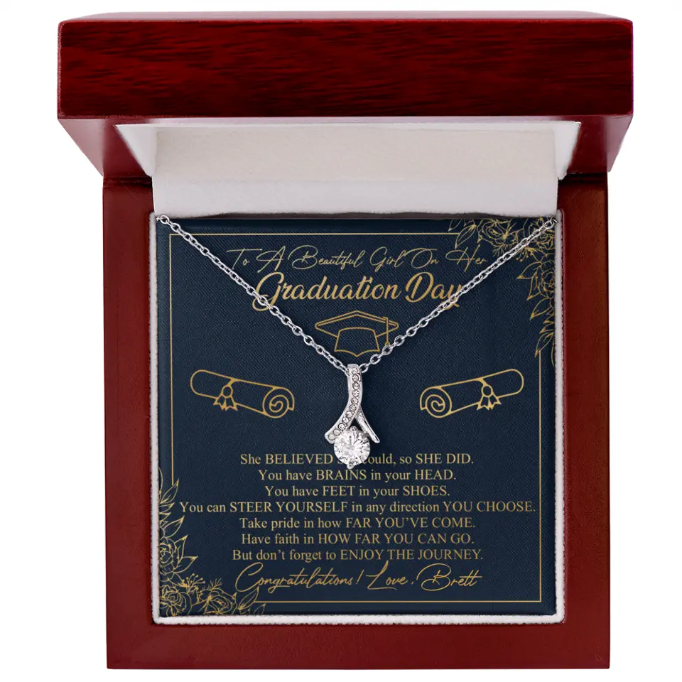 To A Beautiful Girl On Her Graduation Day Custom Necklace Graduation Gift For Her - Image 38