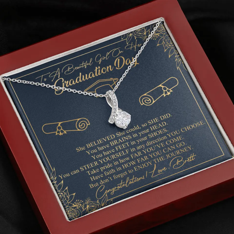 To A Beautiful Girl On Her Graduation Day Custom Necklace Graduation Gift For Her - Image 39