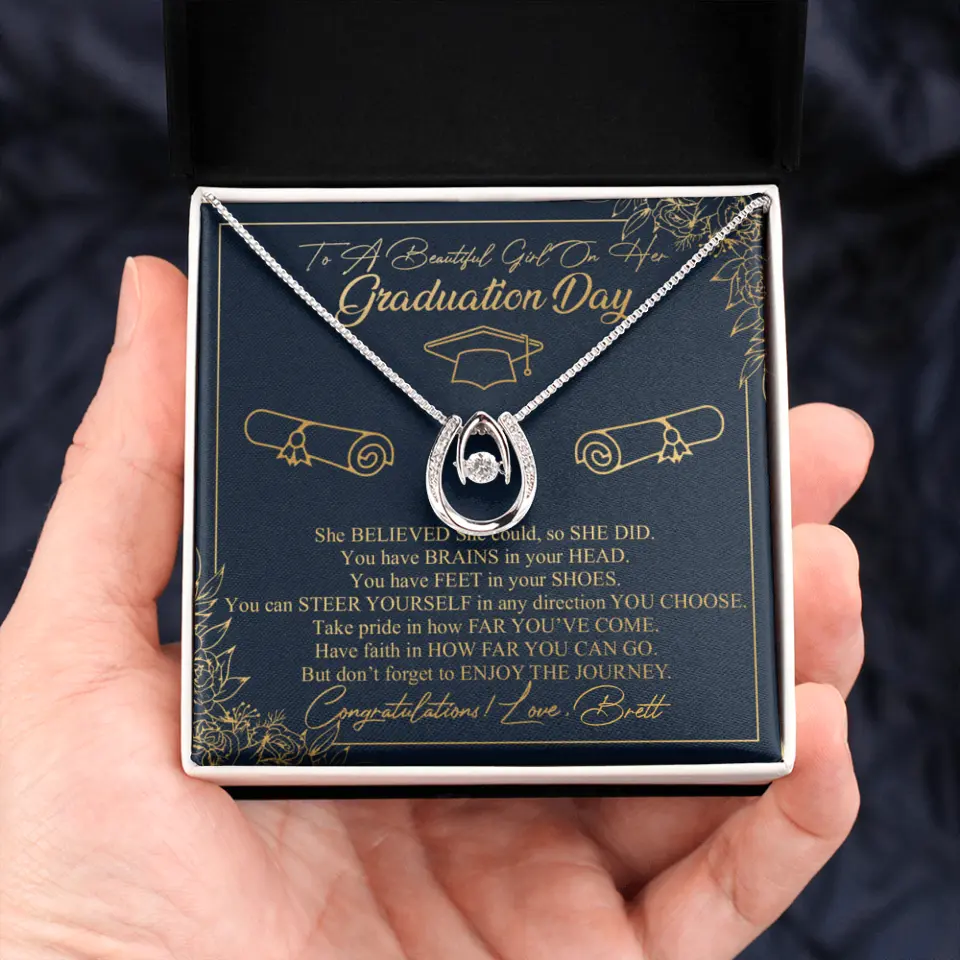 To A Beautiful Girl On Her Graduation Day Custom Necklace Graduation Gift For Her - Image 44