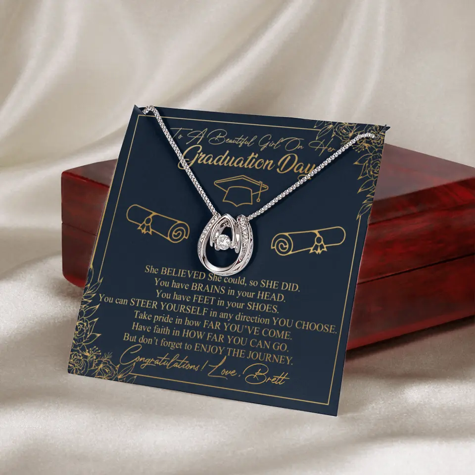 To A Beautiful Girl On Her Graduation Day Custom Necklace Graduation Gift For Her - Image 55