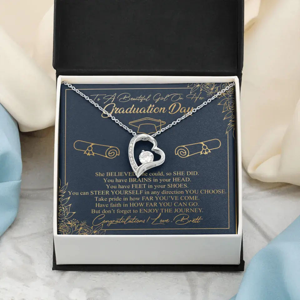 To A Beautiful Girl On Her Graduation Day Custom Necklace Graduation Gift For Her - Image 8