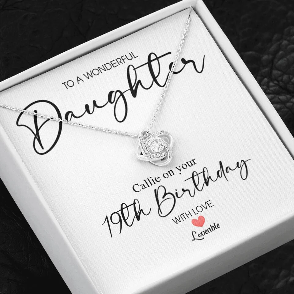 To A Wonderful Daughter Custom Necklace Birthday Gift For Daughter - Image 2