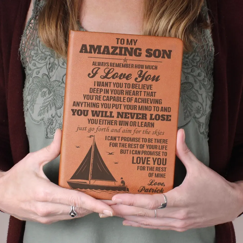 To My Amazing Son, Personalized Graphic Journal, Gift For Son | 309IHPBNLJ1011 - Image 4