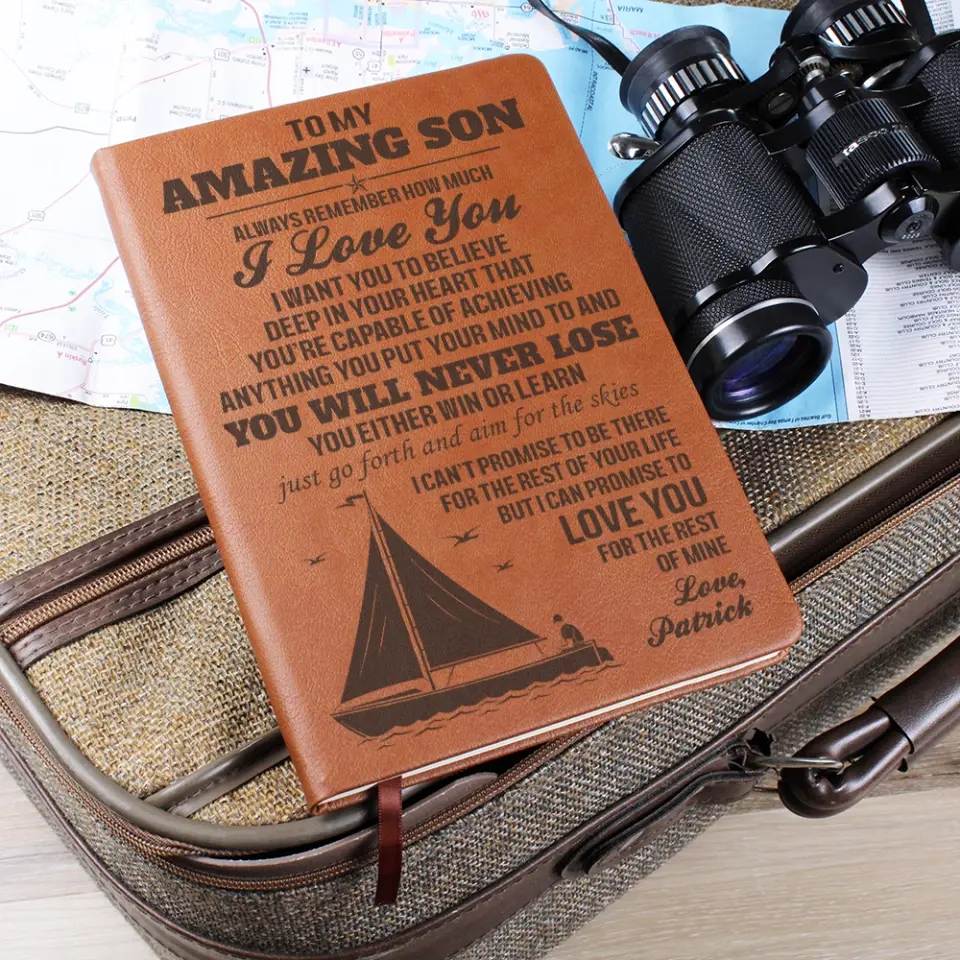 To My Amazing Son, Personalized Graphic Journal, Gift For Son | 309IHPBNLJ1011 - Image 5