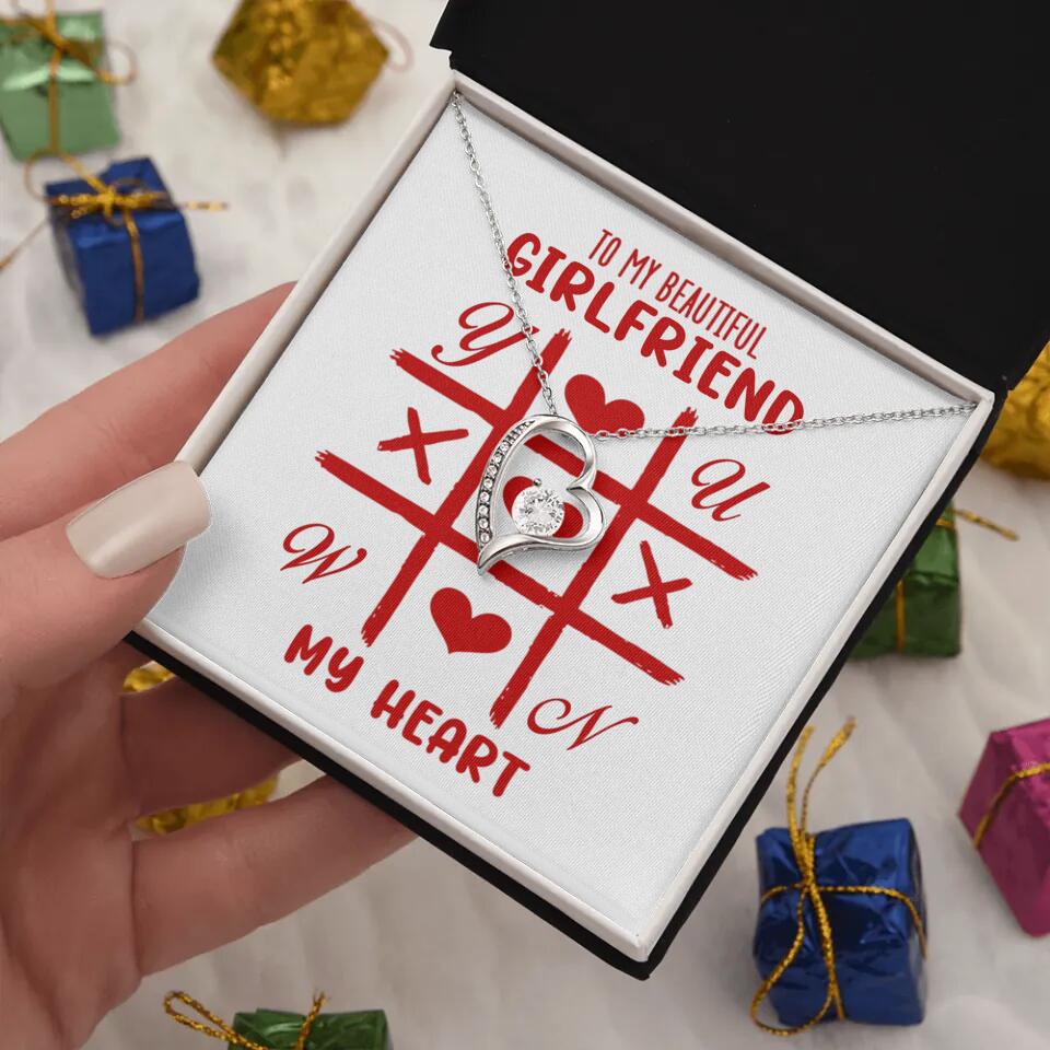 To My Beautiful Girlfriend, My Heart - Custom Name Necklace - Valentine's Day Gift for Girlfriend - Image 4