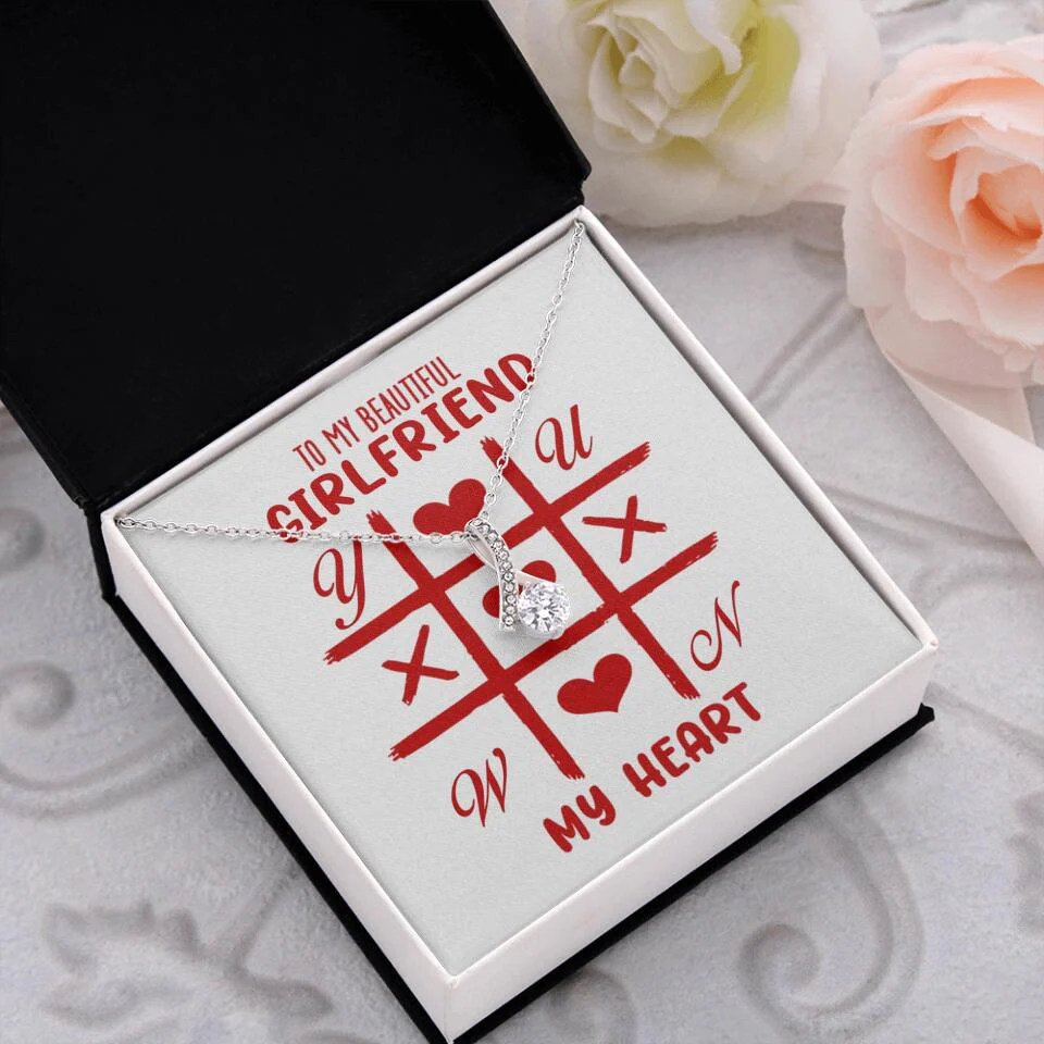 To My Beautiful Girlfriend, My Heart - Custom Name Necklace - Valentine's Day Gift for Girlfriend - Image 45